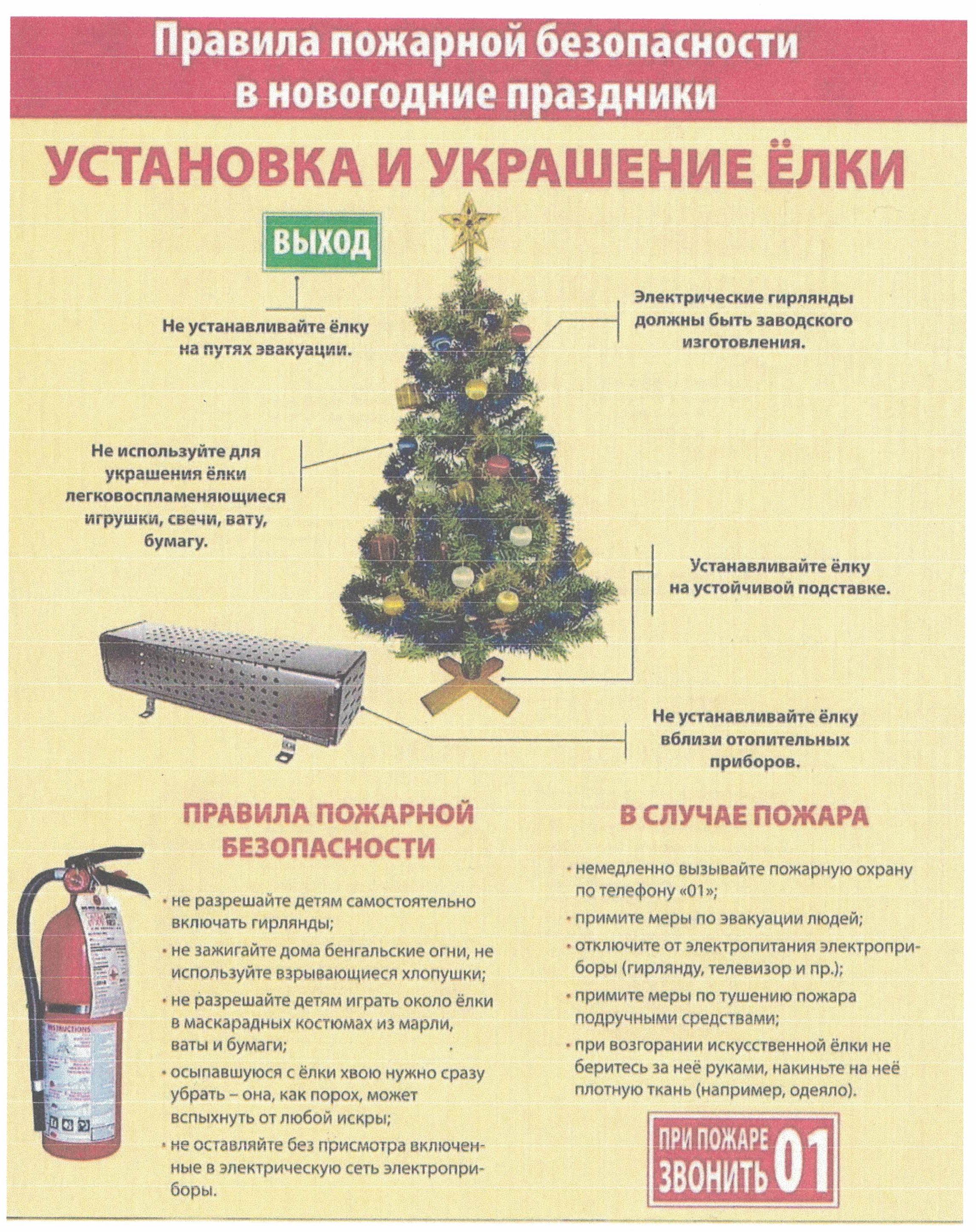 Правила ПБ на новогодних праздниках